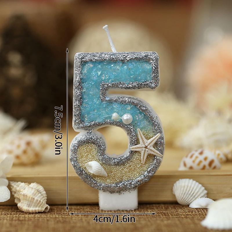 Svíčka růžová fialová narozeninové svíčky kreativní narozeninová svíčka dekorace na dort topper oceán hvězdice babyshow třpytivá ozdoba