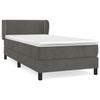 Maison Exclusive - Sommier à lattes de lit et matelas Gris foncé 90x190 cm Velours