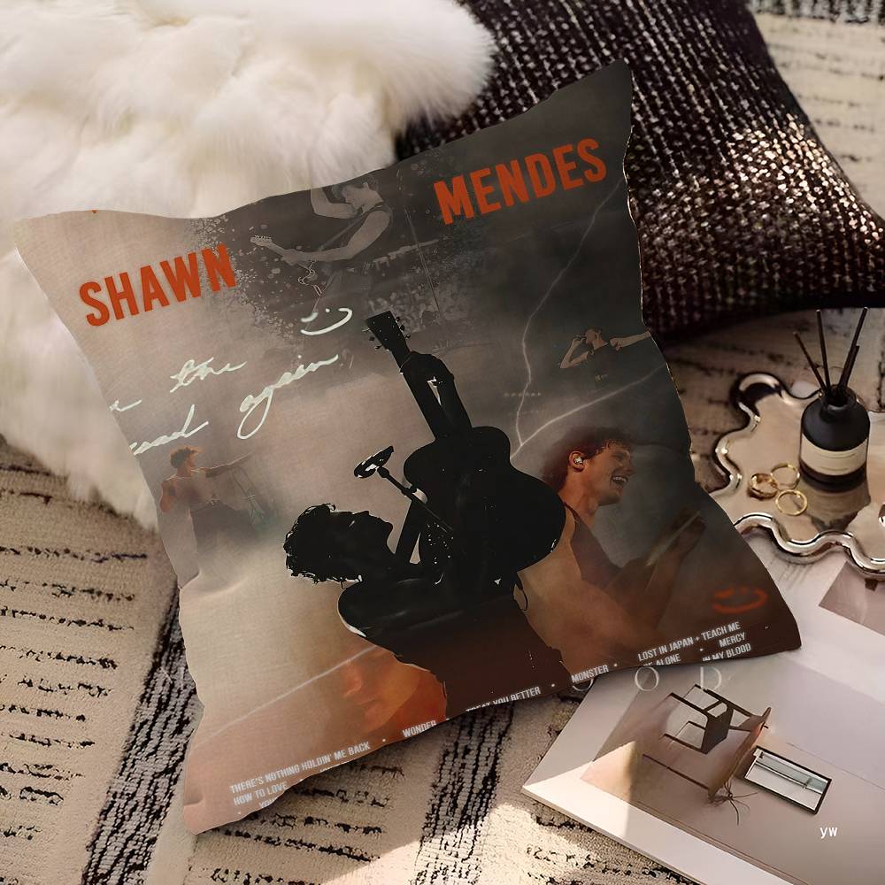 SShawn Mendes SINGER Pillow Gift Home Office Decoration Bedroom Sofa Car Cushion Cover Case X