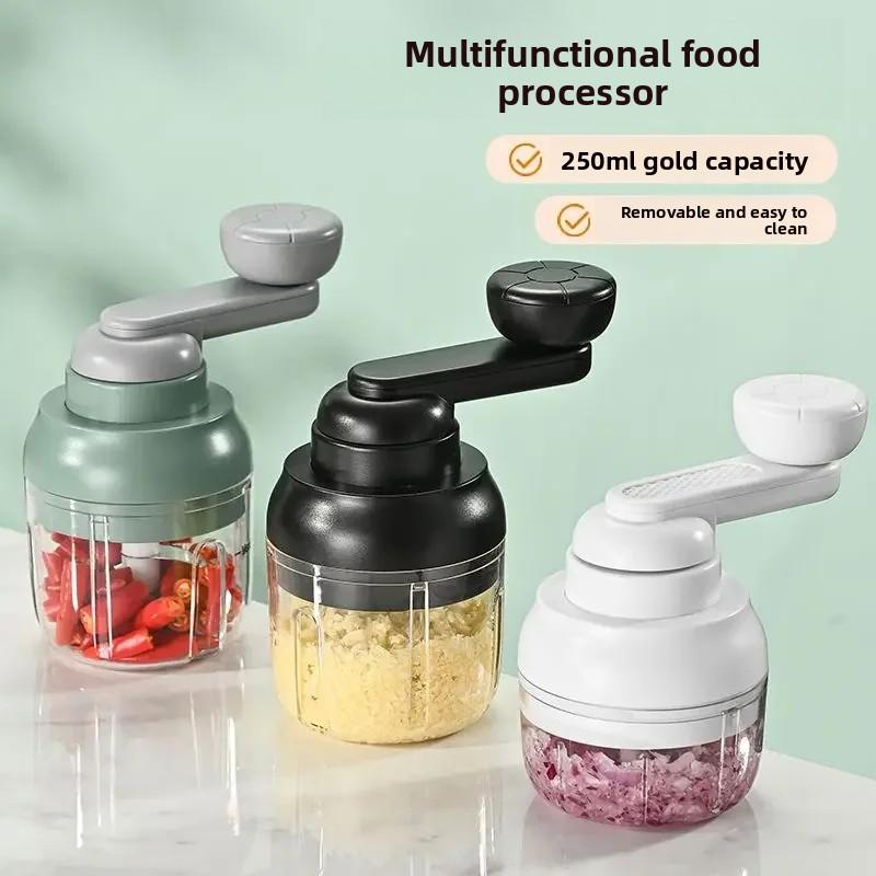 Hand-cranked garlic paste wonder meat grinder, small household manual mixing and grinding machine
