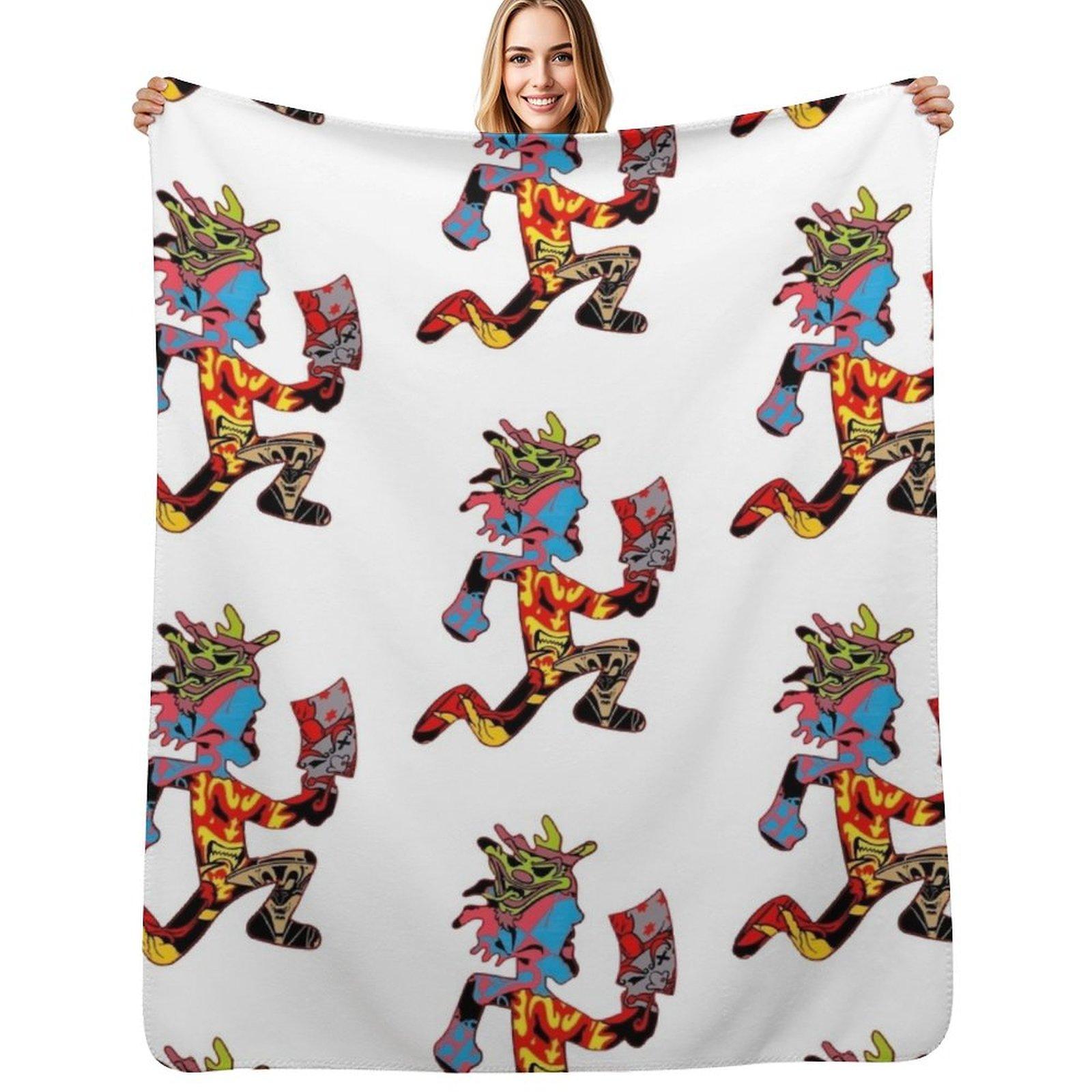 ICP Hatchetman, Joker cards Throw Blanket Ultra Plush Cozy Blanket for Napping Sleeping Size: 75*100cm, Weight: 230 GSM