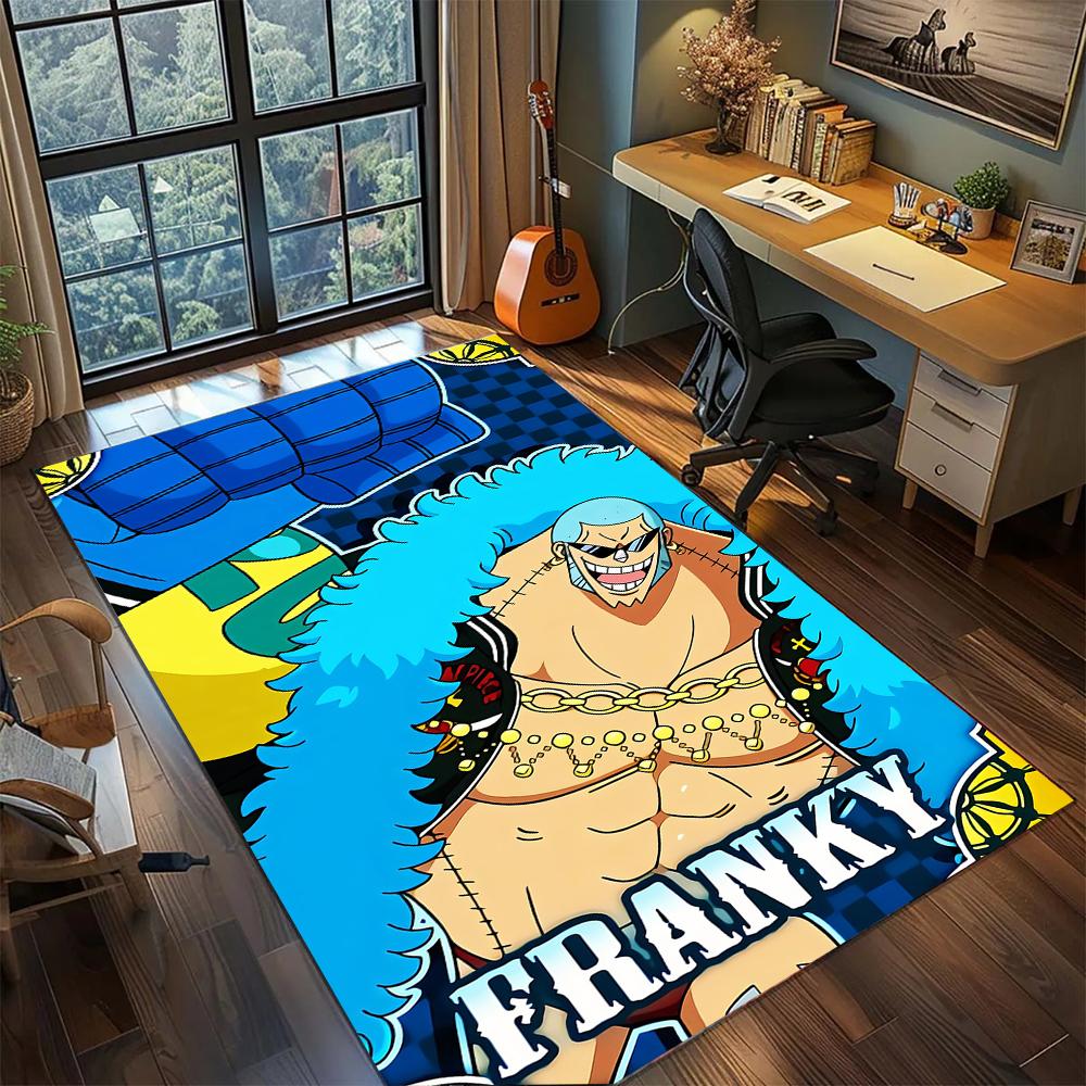 

Iron Pirate General Franky Shogun Mecha Rug Carpet Large Area Rug Non Slip Washable Floor Mat Gamer Room Bedroom Home Decor 60x90cm