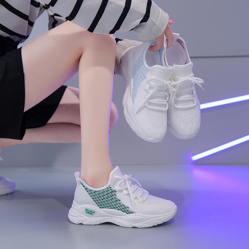 fashion Fly Woven Breathable Comfortable Women's Sports Casual Running Shoes High Quality Fashion Women's Exquisite Casual Shoes
