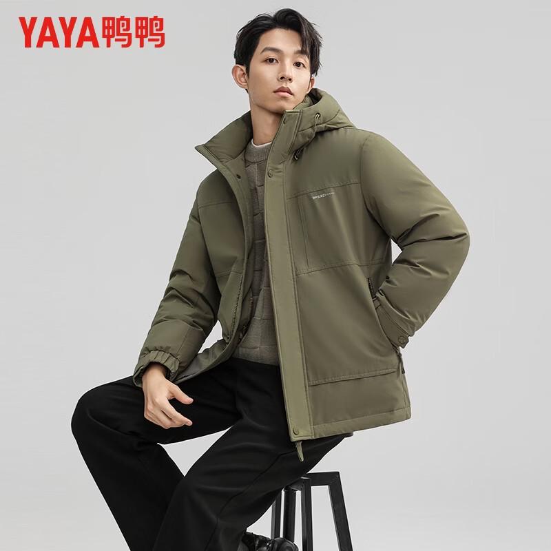 YAYA Men s 600 Fill Power Hooded Winter Down Jacket 190
