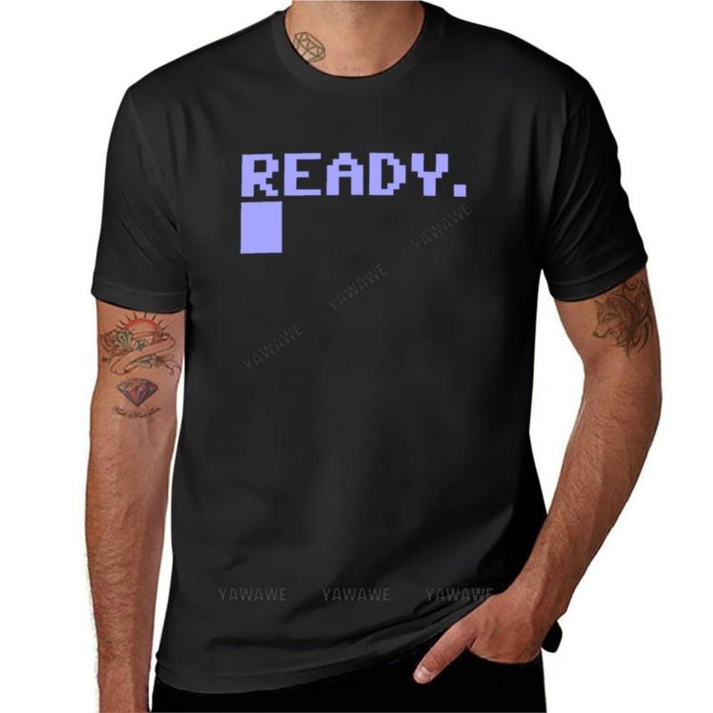 2026Commodore C64 Ready T-Shirt T Shirts Cute Clothes Mens T Shirts Tshirt Men Cotton Teeshirt - Men s Summer Cotton Graphic Tee S разноцветный