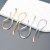 Irregular Lines Exaggerated Metal Dangle Earrings for Women Minimalist Gold Color Asymmetric Twisted Earrings Jewelry Gifts