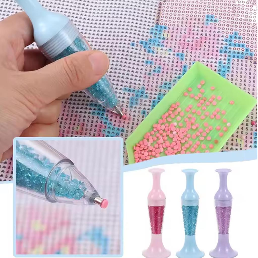 5D DIY Point Drill Tools Dotting Rhinestone Pen Vase Shape 5D Diamond Embroidery Point Drill Pen For Rhinestone Picture Tool