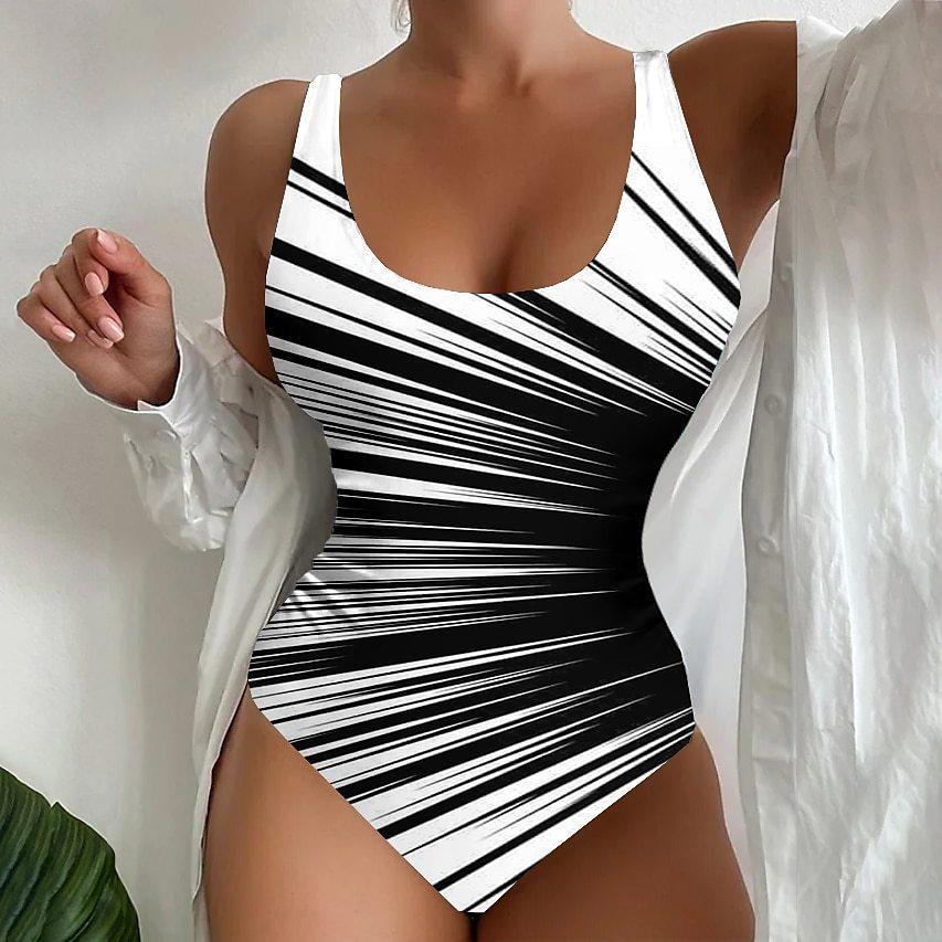 New bikini sexy skin tone one-piece bikini swimsuit printed women's swimsuit