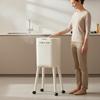 Rolling Waste Bin with Lid Single-Press Unlock Tall Trash Can with Legs Elevated Garbage Can On Wheels Large Capacity