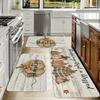 Pumpkin Kitchen Mat Soft Non Slip Flannel Dining and Living Room Mat Easy To Clean Perfect for Families and Thanksgiving Parties