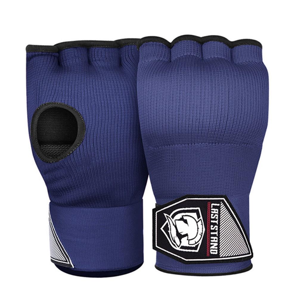 1 Paar Gel Bokshandschoenen Handwraps Verstelbare Halve Vinger Handschoenen Ondersteuning met Lange Polsband MMA Boksen Handbeschermingsuitrusting