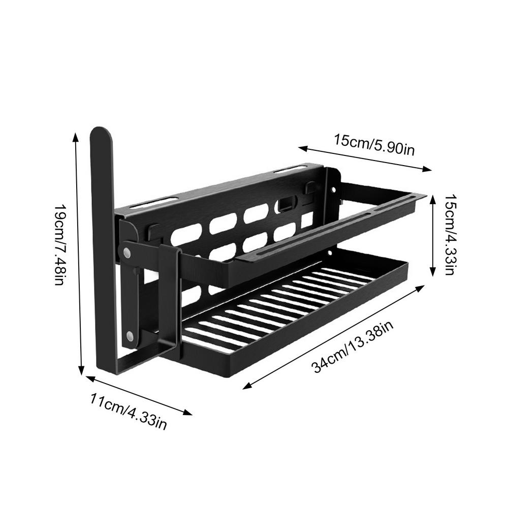 

Grill Storage Rack Outdoor Grill Seasoning Holder Grill Cooking Organizer For Oil Bottles Spatulas Shovels Towels Utensils чёрный
