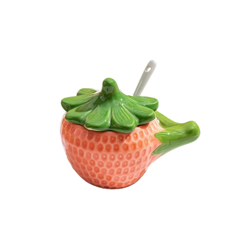 Cartoon Strawberry Seasoning Jar Japanese Style Spice Jar Kawaii Condiment Can  Salt