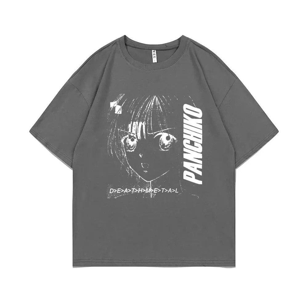 Tricou cu imprimeu cu album Panchiko DEATHMETAL, unisex, pentru femei, hip hop, supradimensionat, pentru bărbați, unisexga, tricou lejer, unisex, casual, din bumbac