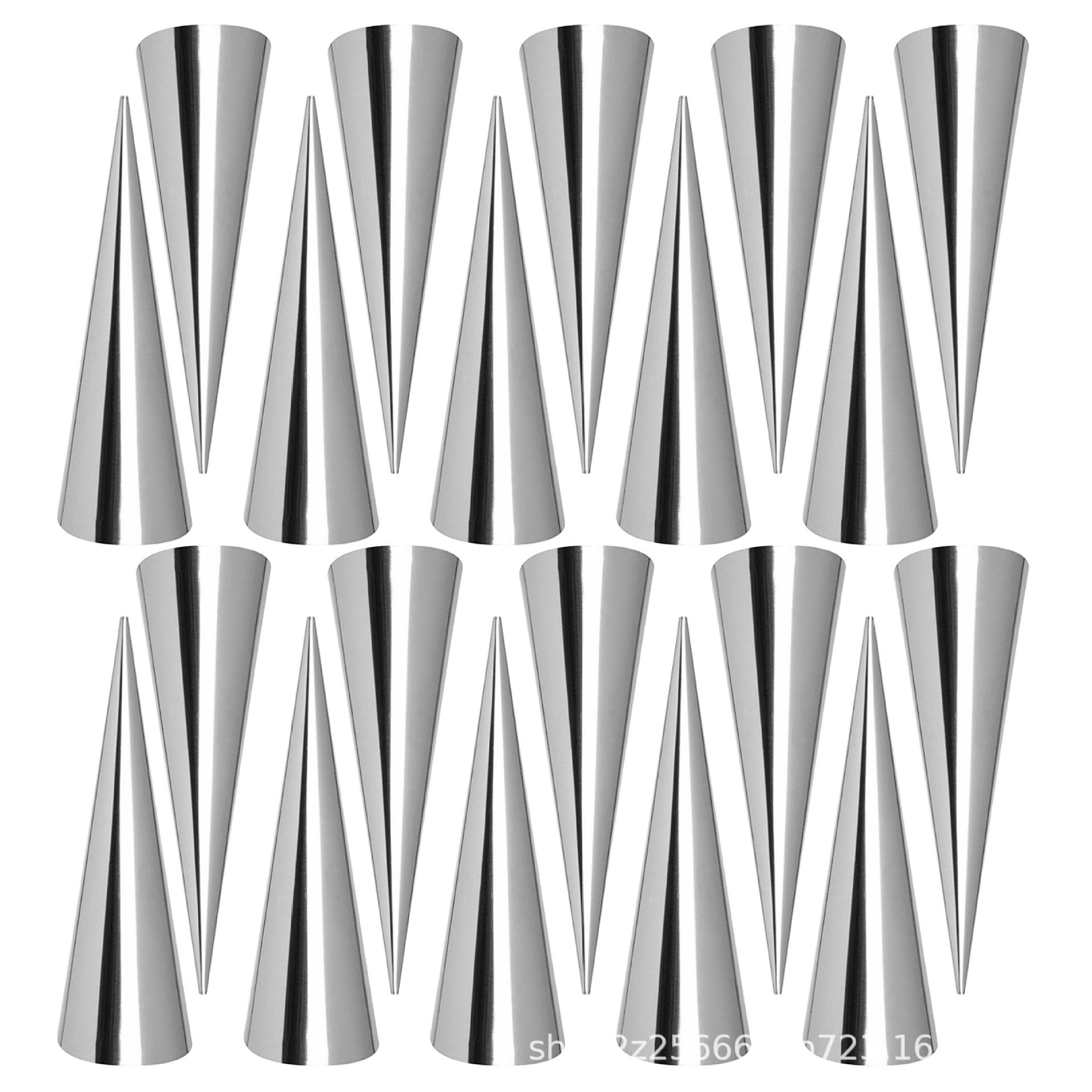 

Формы из нержавеющей стали для круассанов и выпечки - Конусы для выпечки рожков с кремом 20 small cones серебряный