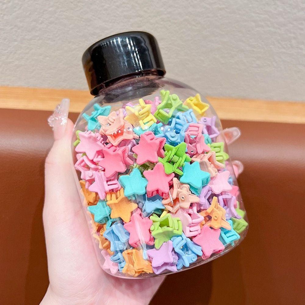 

50pcs/set Mouse Ears Candy Color Flower Star Hairpin Daisy Mini Hair Clip Sweet Party candy color star