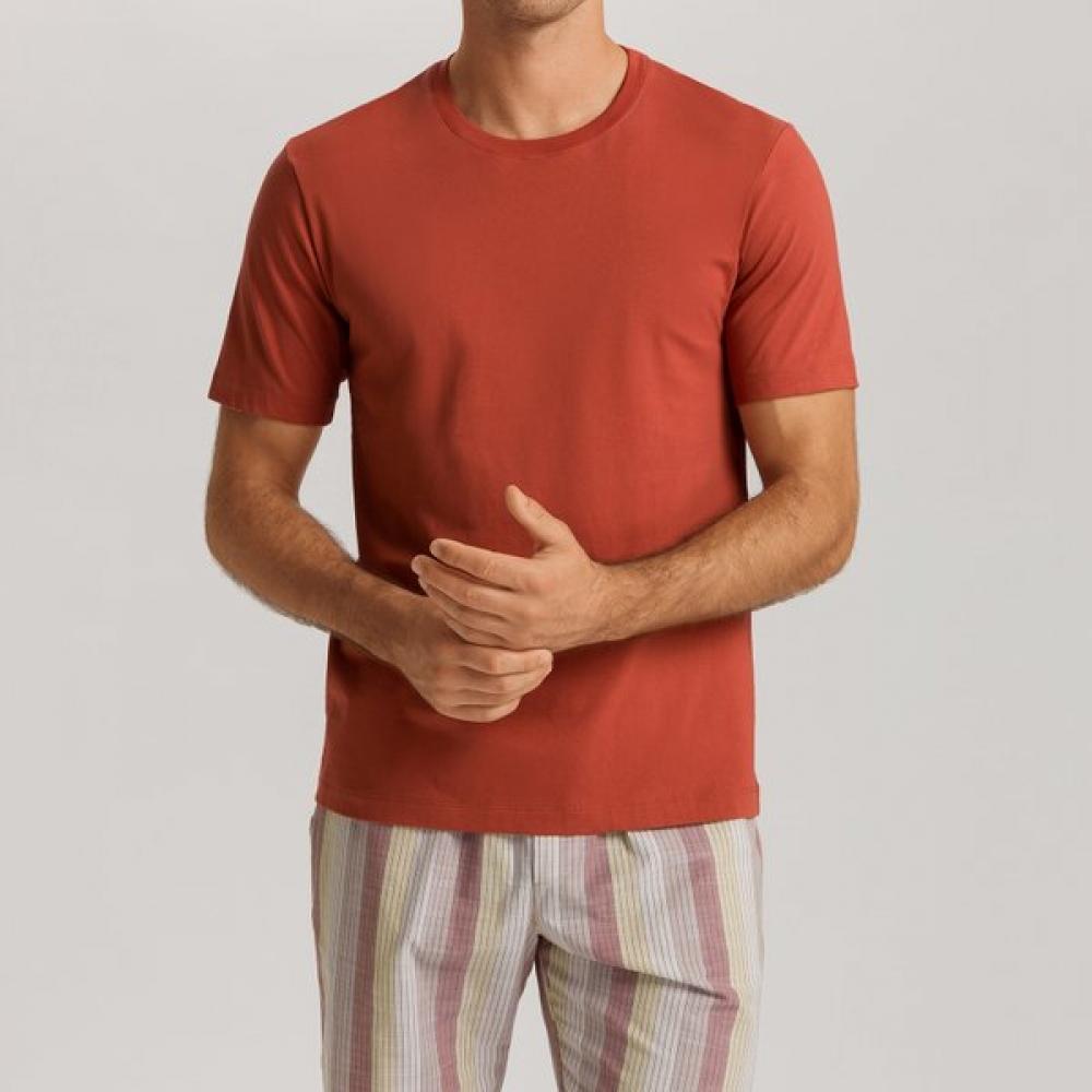 Hanro ShorT Sleeve T shirT 75050 chuTney 75050_chutney/L