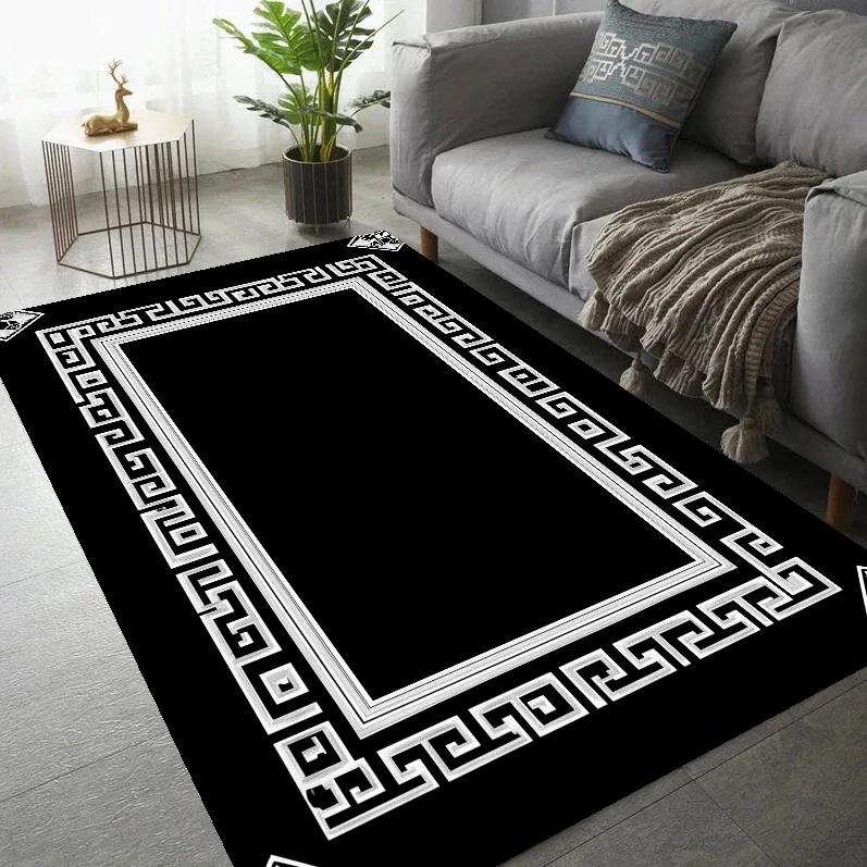 Modern Luxury Large Area Rug Soft Washable Carpet for Living Room Bedroom Home Decor Simple Household Mat