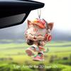 New Acrylic Flat 2D Cat Car Decoration Pendant Bag Pendant Keychain Pendant