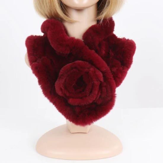 Нові Жіночі Зимові Хутряні Шапки Шарфи Набори Натуральні Теплі Справжні Шапки з Хутра Кролика Рекс Шарфи Леді В'язані Шапки з Натурального Хутра Шарф