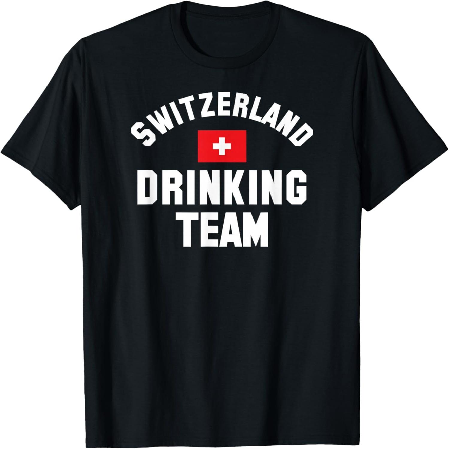 Switzerland drinking team shirt for Switzerland sports fans T-Shirt S