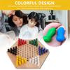 Children Chinese Checkers Wooden Educational Board Children  Halma Chinese Checkers Set Strategy Family Game Pieces