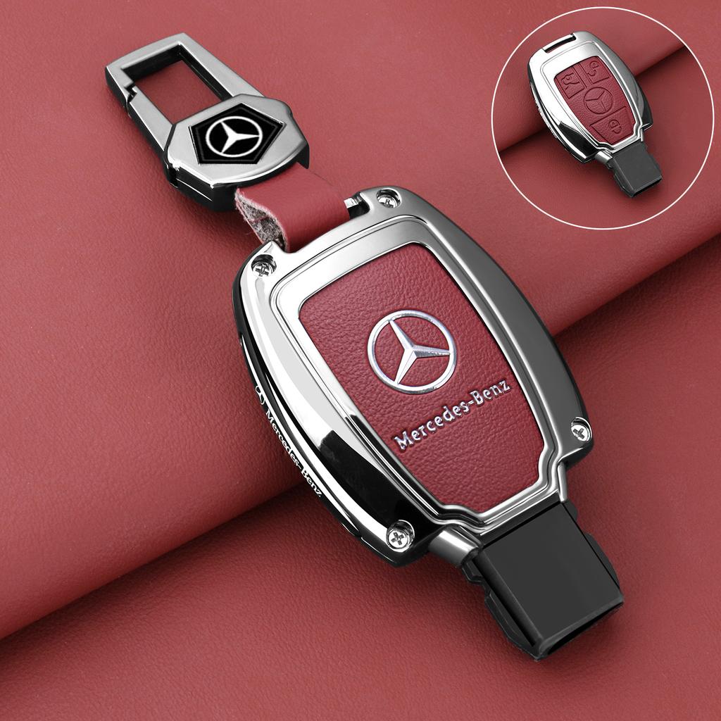 Car Zinc Alloy Key Case Bag Metal Key Shell For Mercedes-Benz A B C E G S V Class GLA GLC GLE GLK Vito Sprinter SL SLK Viano ML