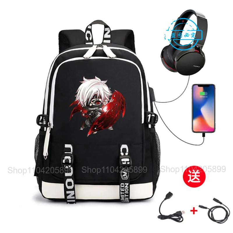 Tokyo Ghoul Backpack Anime Mochila Large Capacity Schoolbags Kaneki Ken Cartoon Travel Bag Laptop Boys Gift Rucksack