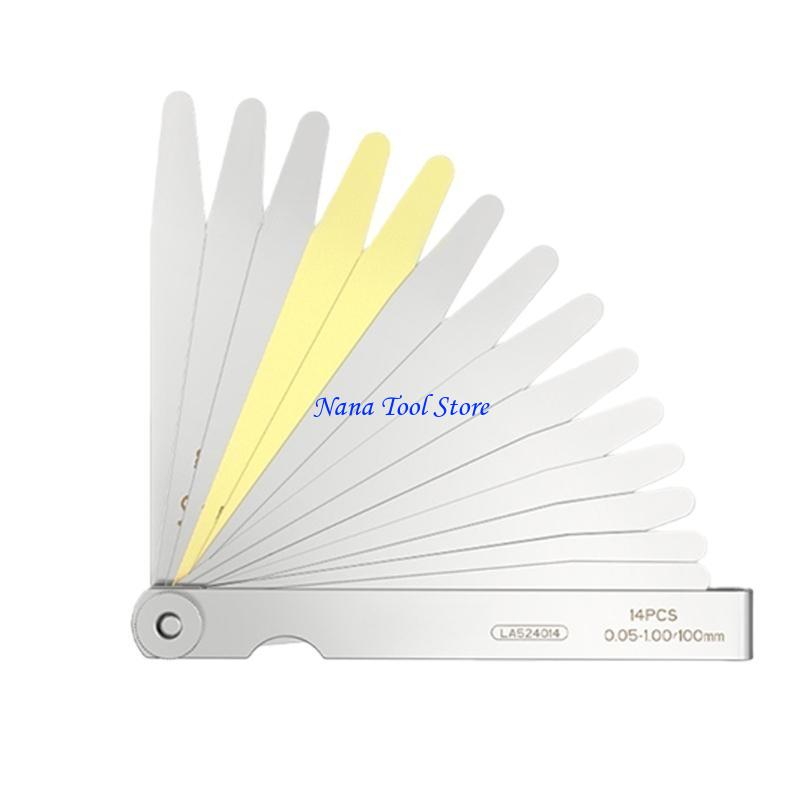 31GJ Stainless Steel Combination Feeler Gauges Measurement Detachable Thickness Gauges