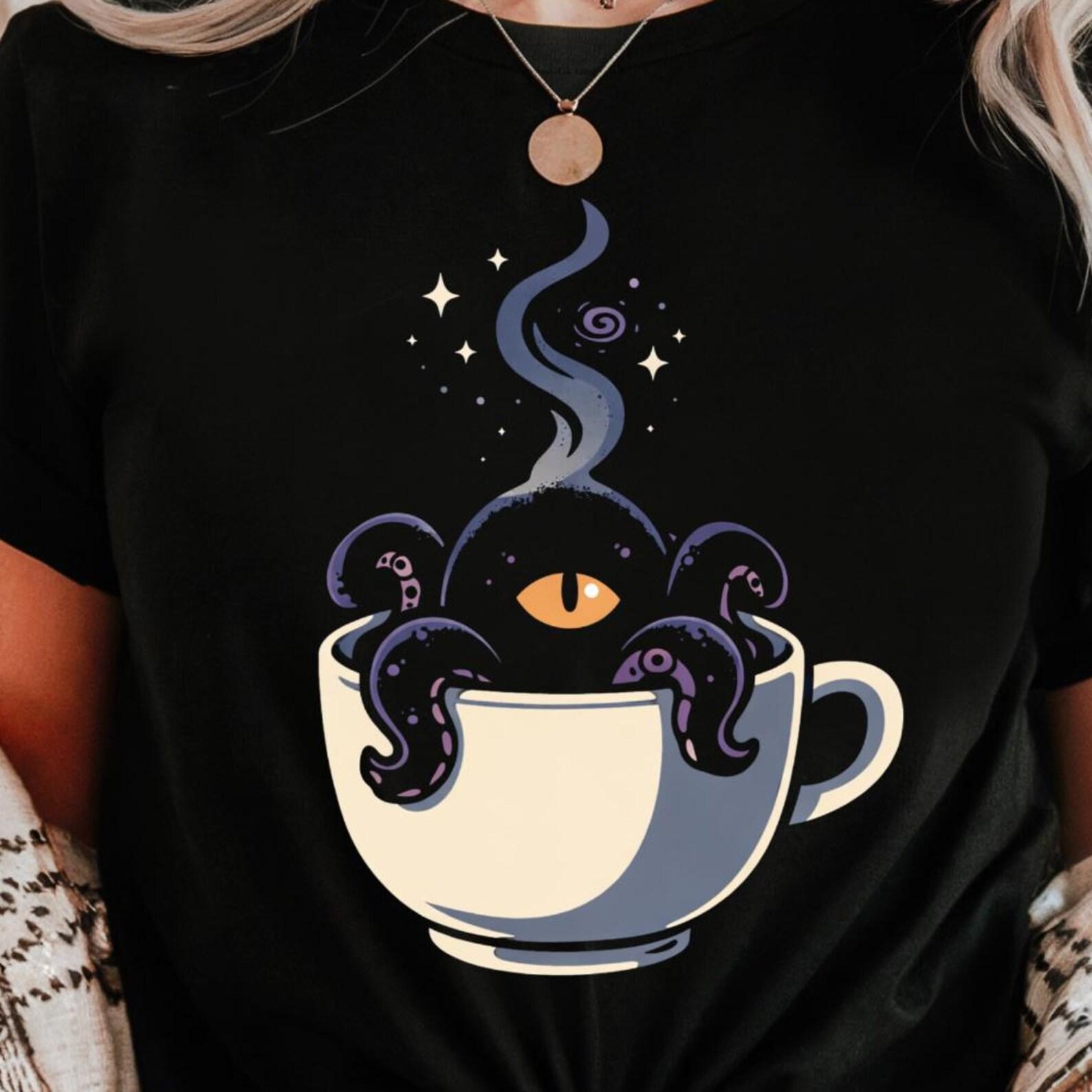 Eldritch Shirt | Horror Creature Tee | Coffee Lover Gift | Alternative Fashion 3XL