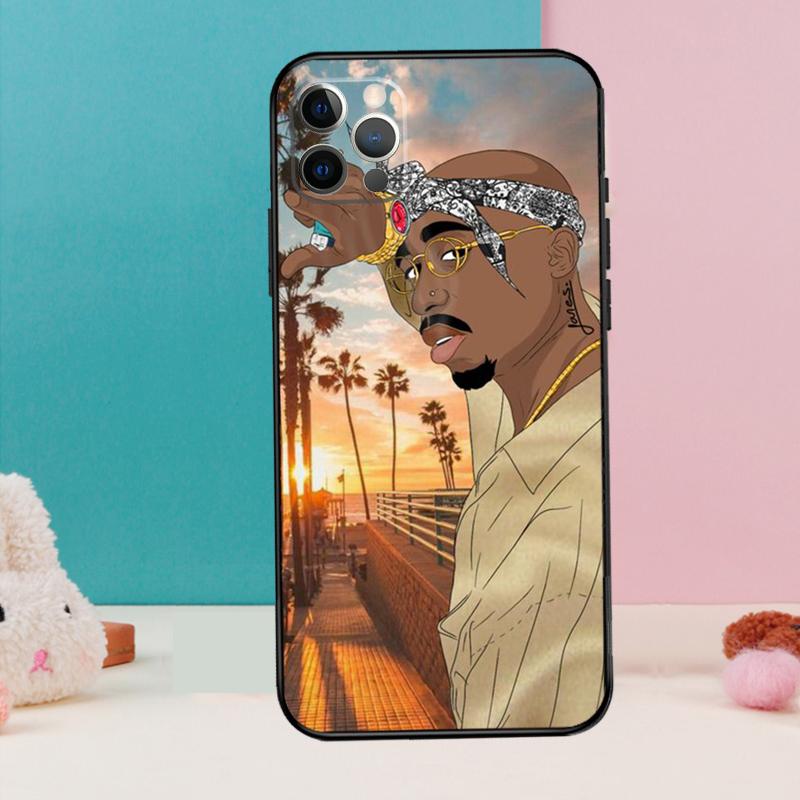 2Pac Hip Hop Singer Phone Case For iPhone 17 Air 16 15 14 13 12 11 Pro Max 12 13 mini 15 16 Plus 16e Cover Coque