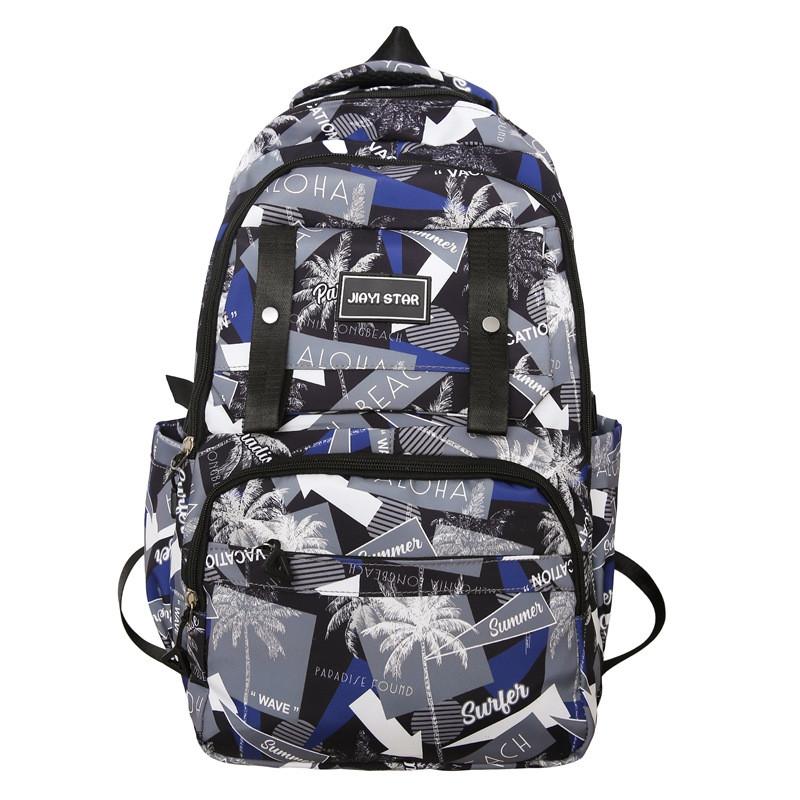 

Letter Fashionable Tree Graffiti Large Capacity Student Backpack For Daily