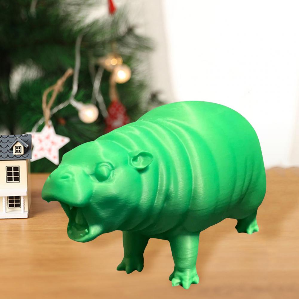 Fun Ornament Realistic Hippo Statue with Exquisite Details Desktop Figurine Decor for Home or Office Portable for Hippo