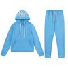 SynaWord Unisex Y2K Oversized Bavlněná Mikina Tepláky Set Ležérní Streetwear Outfit Muži Ženy