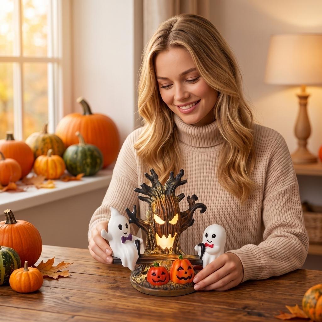 Halloween Resin Night Light Decoration for Home Party Holiday Decor