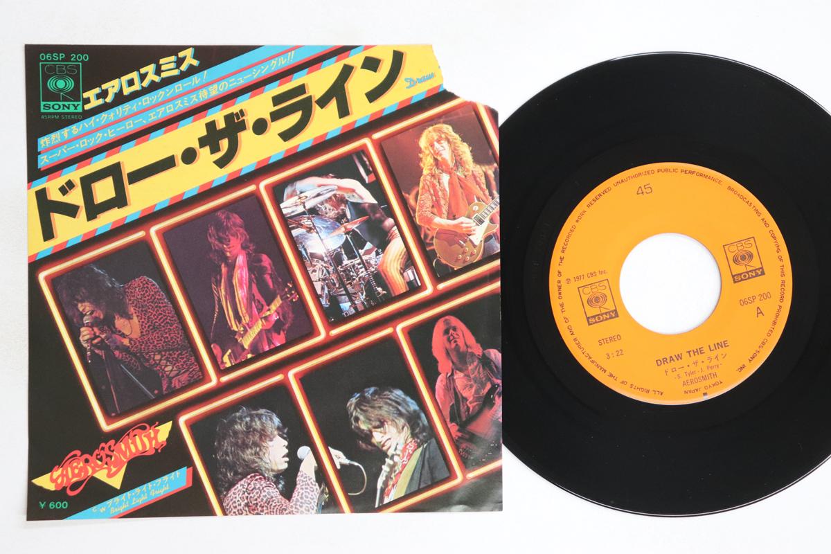 

7inch Record AEROSMITH - Draw The Line / Bright, Light, Frig 06SP200 CBS SONY 1977 Japan Rock Used