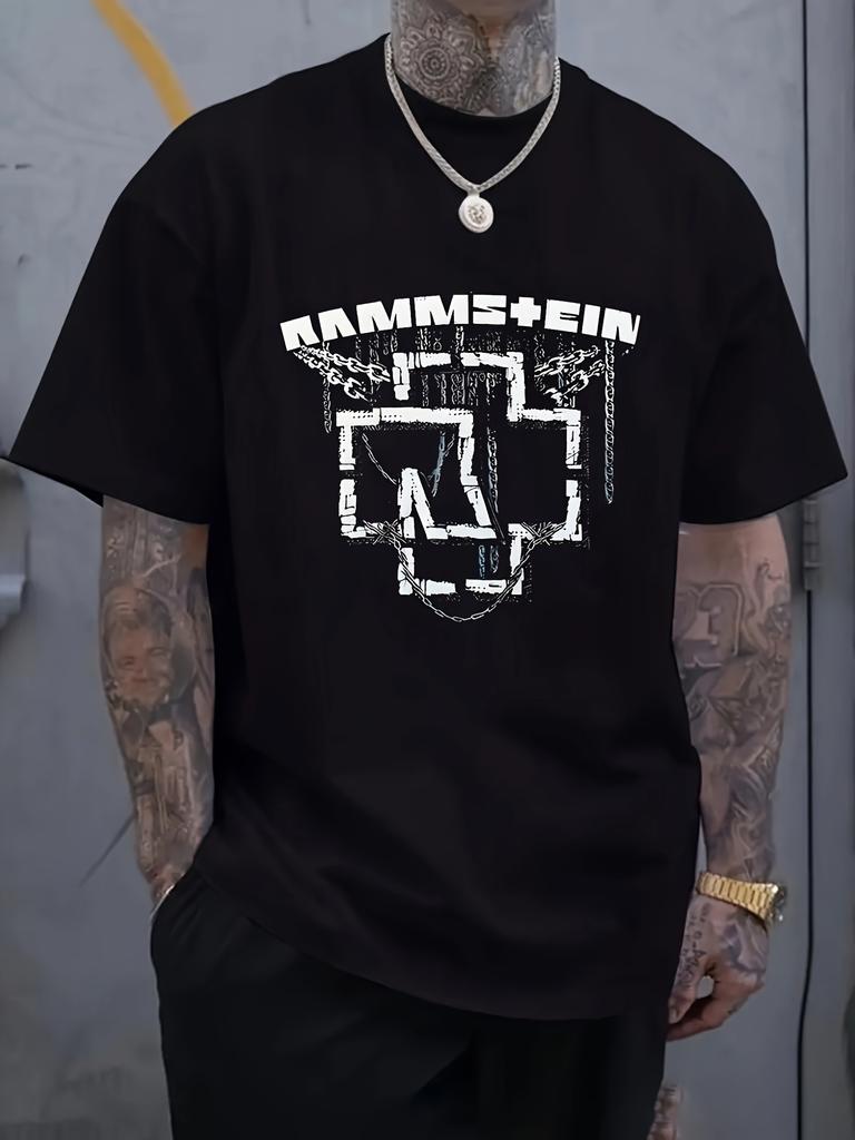 Vintage Rock Band Graphic T-shirt - Black Short Sleeve Crew Neck