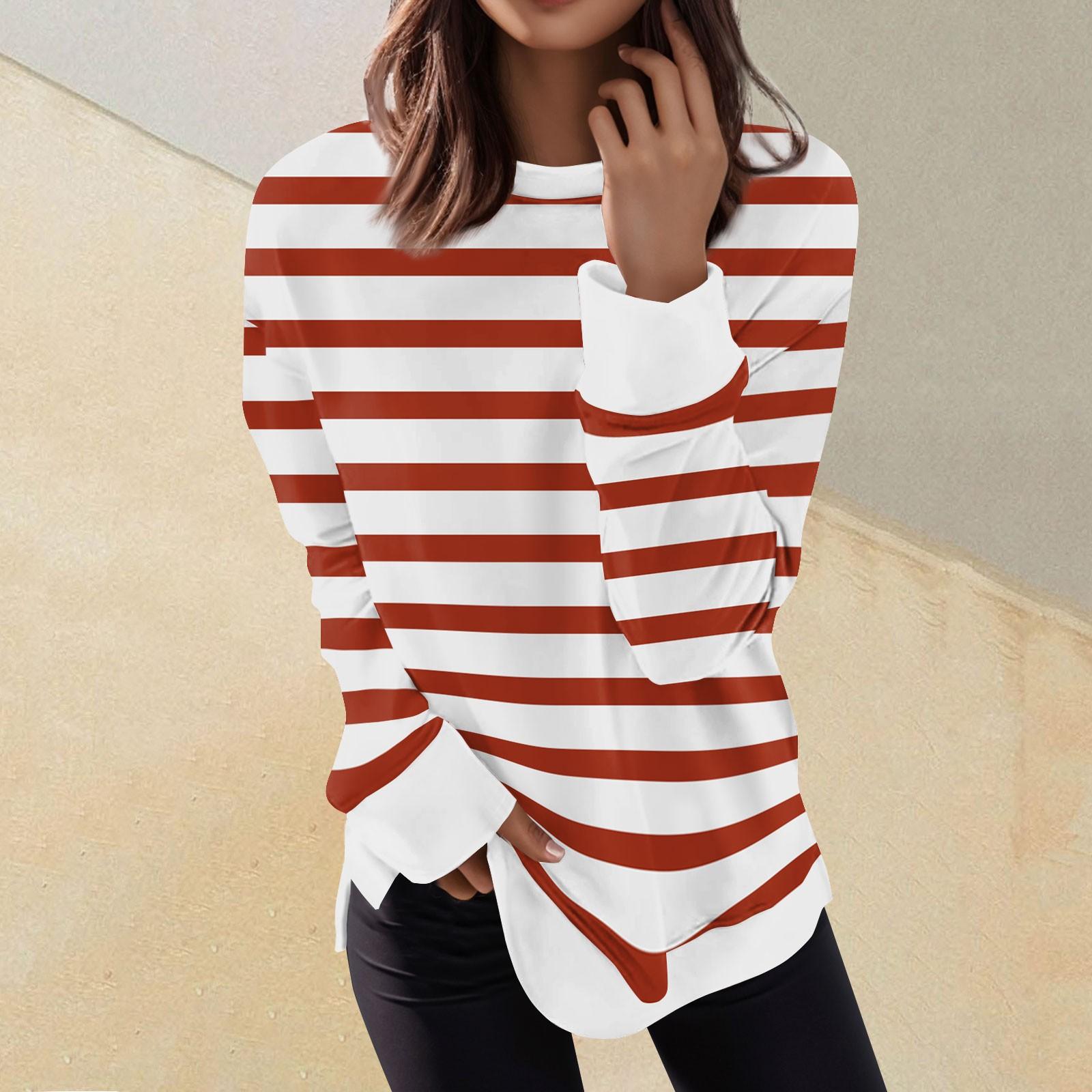 

Женский повседневный модный пуловер с длинным рукавом и круглым вырезом с принтом M