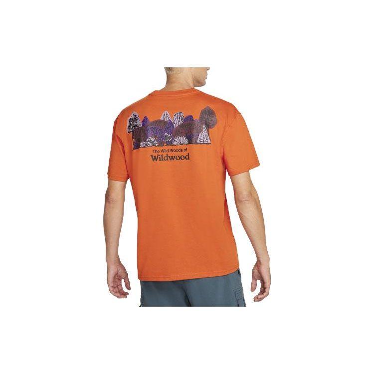 Nike ACG Letter Print Pattern Crewneck Short Sleeve T-Shirt Men Tops Orange FJ1131-893