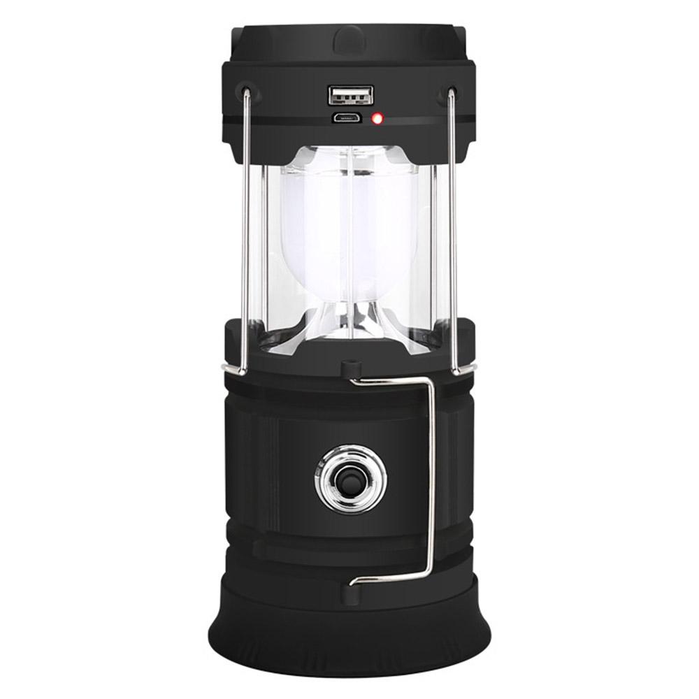 Outdoors Camping Lantern USB Rechargeable Solar Charging Power Supply Portable Collapsible