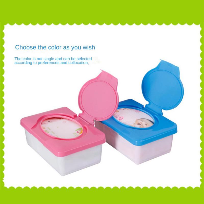 Baby Wet Wipe Tissue BoxLarge Capacity Wet Wipe Box Wet Tissue Storage Holder Plastic Dust-proof with Lid Tissue Box