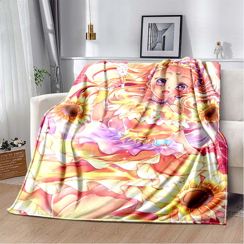 This 3D printed Pretty Cure soft plush blanket is made of flannel and is suitable for use in living rooms, bedrooms, beds, sofas