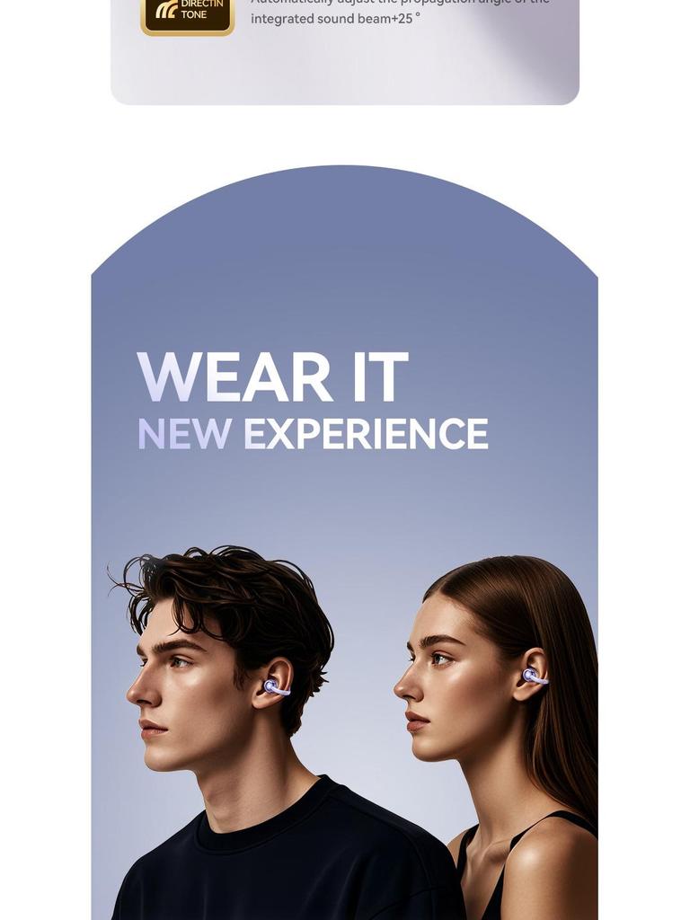 M91AI Bluetooth Bone Conduction Earbuds: Clip-on, High-Quality Sound, Smart Translation, Wireless.