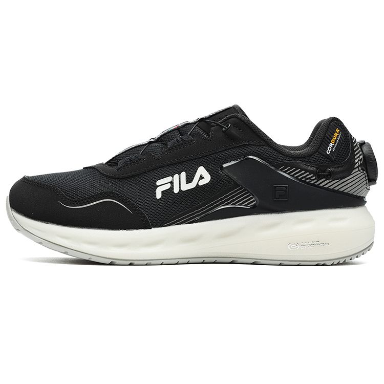 Fila Lynx Boa Street Style Fabric Synthetic Leather TPU Low Top Running Shoes Women Sneaker Black White A12W241223FSL