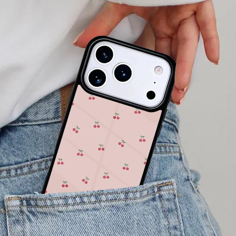Cherry Fruit Phone Case for iPhone 16e 15 14 13 12 17 Pro Max Plus Air 17pro Cover Coque