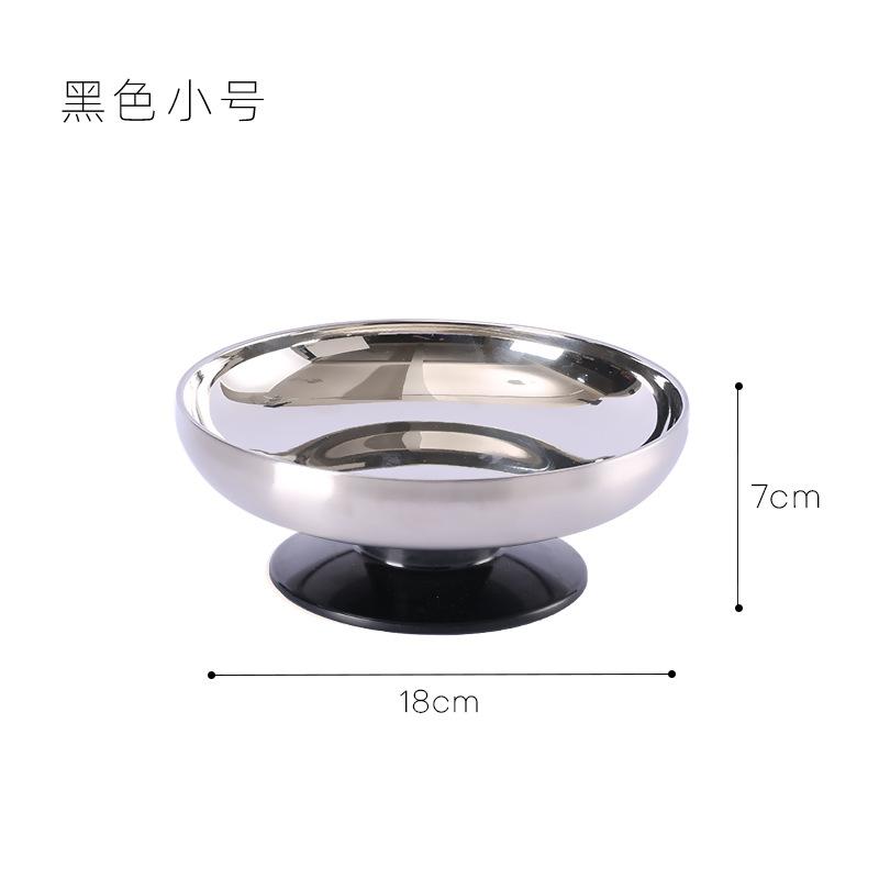 Nordischer Ins-Stil Edelstahl Hochfuß-Obstschale Desktop Kleine Snacks Nüsse Aufbewahrungstablett Obstschale