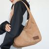Simple Solid Color Cloth Bag New Fashionable Versatile Literary Underarm Bag Large Capacity Multi-compartment Casual Handbag