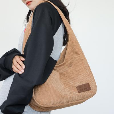 Einfache einfarbige Stofftasche Neue modische vielseitige literarische Unterarmtasche Großes Fassungsvermögen Mehrfachfächer Lässige Handtasche