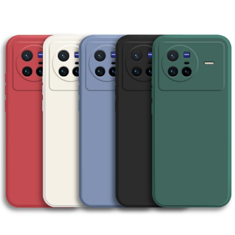 

For Vivo X80 Pro Case Cover for Vivo X80 X70 X60 Pro Coque Funda Shell Original Liquid Silicone Phone Bumper for Vivo X80