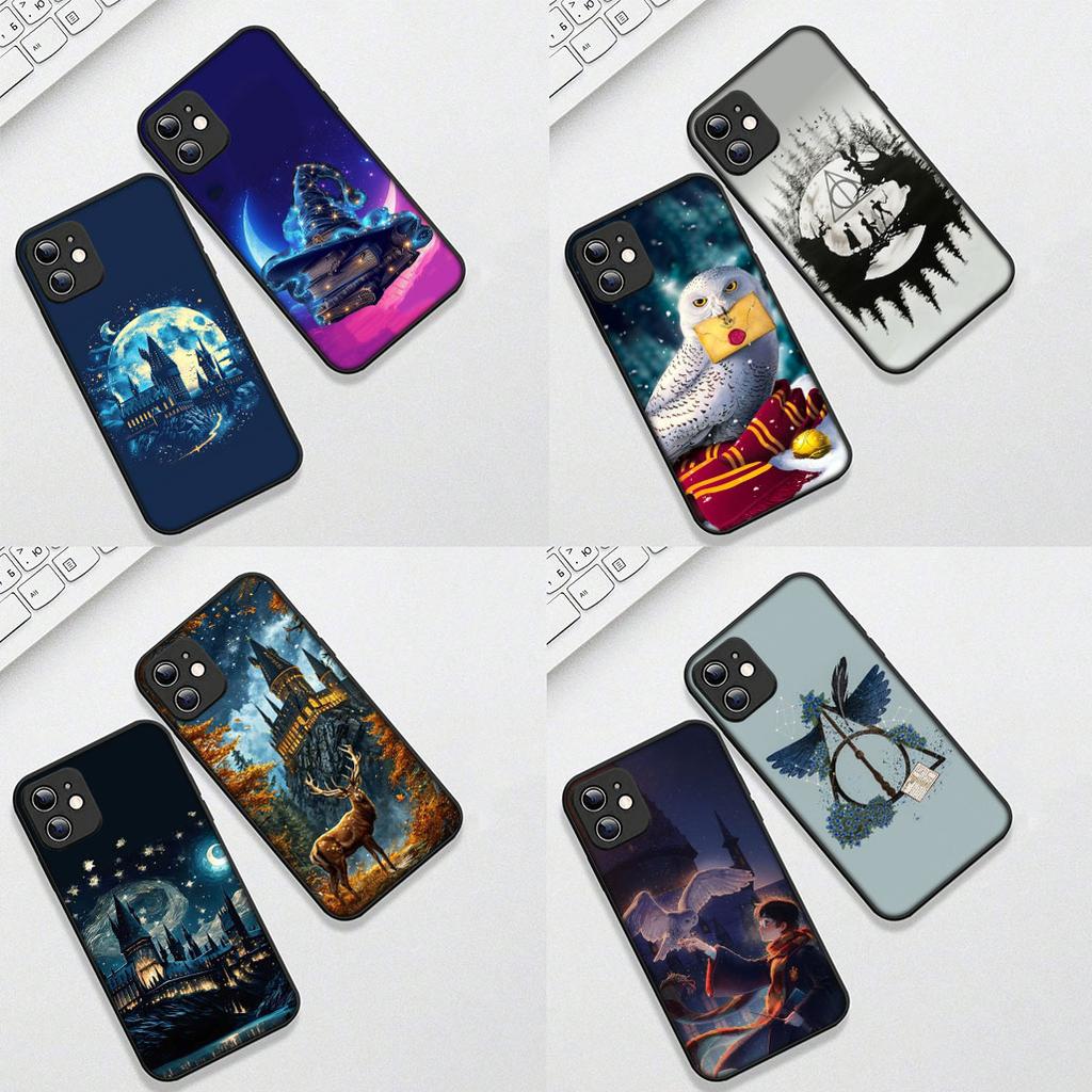 Soft Cover for OPPO A80 A18 A16 A40 A17 A15 A38 A78 A79 A54 A57 A12 A60 4G 5G Casing Phone Case Owl Art Harries Wand Potters
